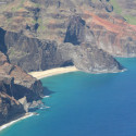 The scenic NaPali Cliffs from Blue Hawaiian helicopter tours
