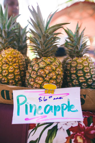 Kauai Pineapple from the Kukuiula farmers market