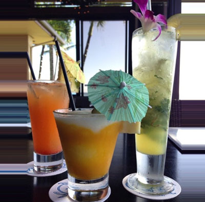 Cocktails at The Beach House Kauai