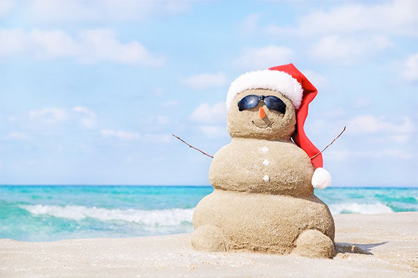 Kauai Christmas Sand Snowman